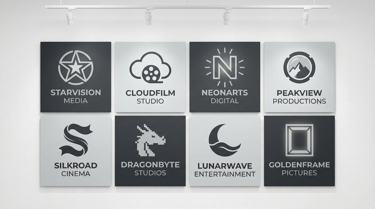 陈美娇合作影视品牌Logo墙